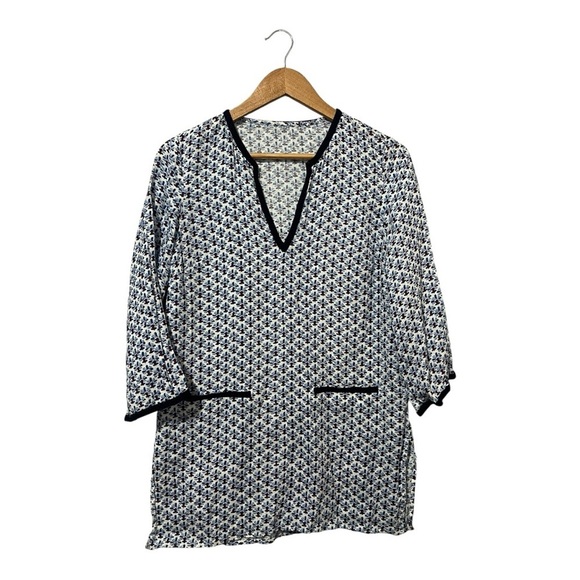 Tory Burch 100% Linen Baja Linen Tunic Cover Up Small - Picture 3 of 6